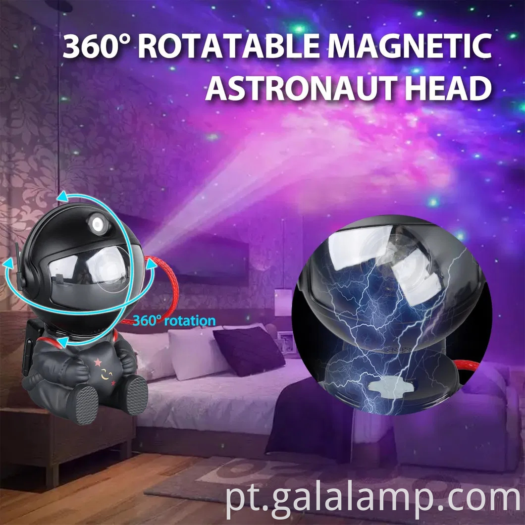 Projector de luz noturna de astronauta - perfeita para quarto e lâmpada da sala de jogo